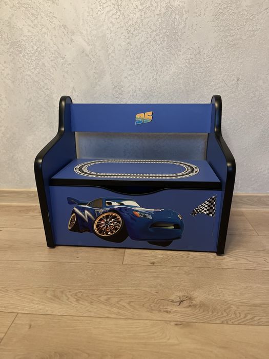 Băncuță cu spațiu de depozitare „Cars” – perfectă pentru copii