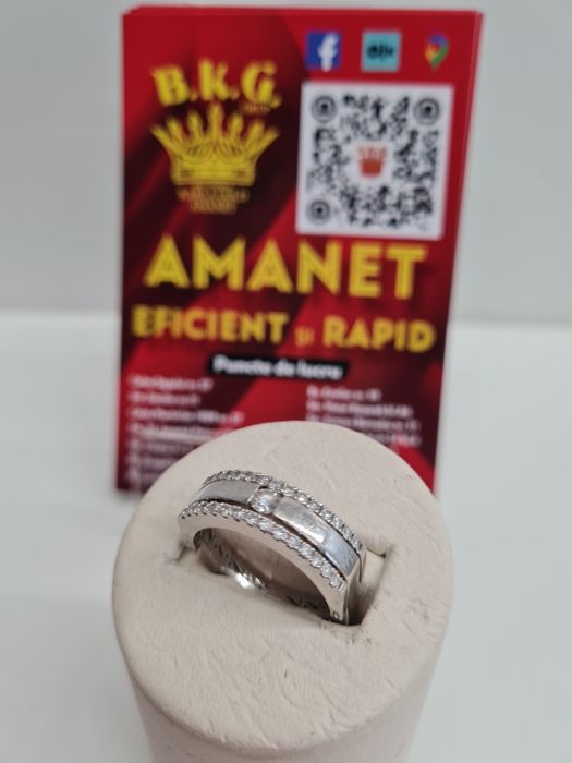 Inel din aur 18K cu diamante Amanet BKG