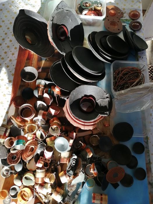 Piese pentru recondiționarea difuzoarelor, bobinaj difuzoare, calote