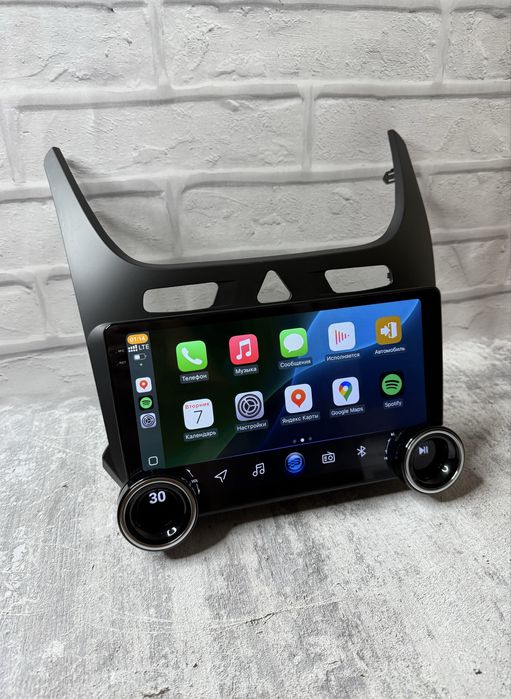 Магнитола для Кобальт андроид с крутилками новая WiFi, CarPlay, камера
