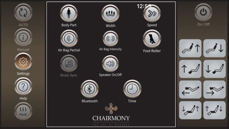 Scaun de masaj Chairmony Modern Champagne