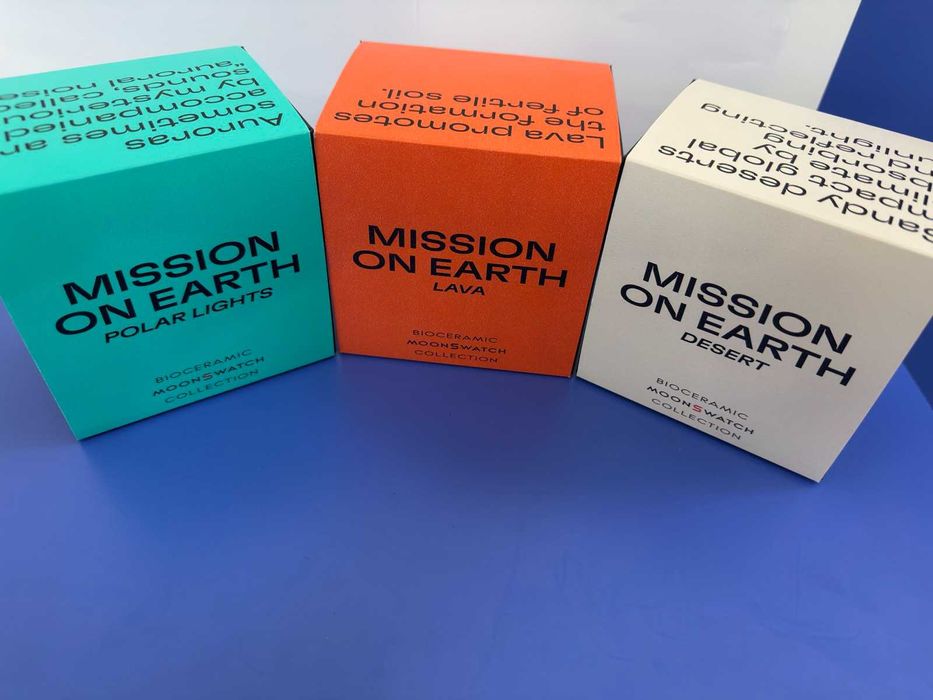 Omega x Swatch Mission on Earth Desert, Lava, Polar Light collection