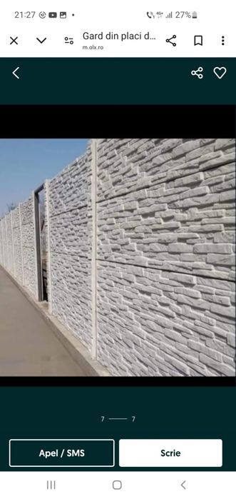 Gard din placi de beton