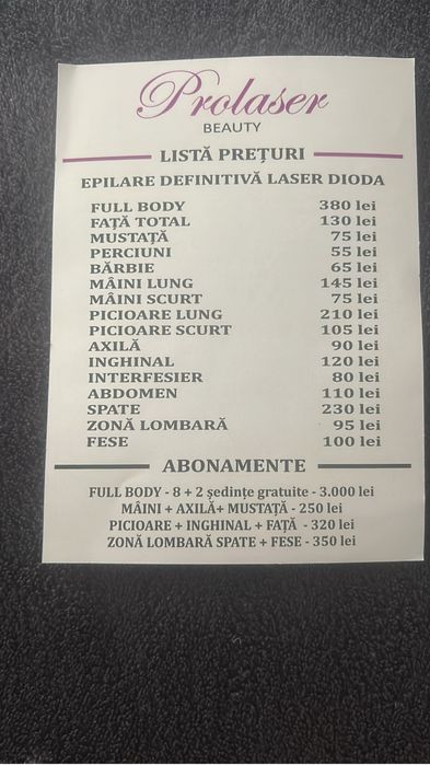 Epilare laser profesional cele mai ieftine servicii din constanta