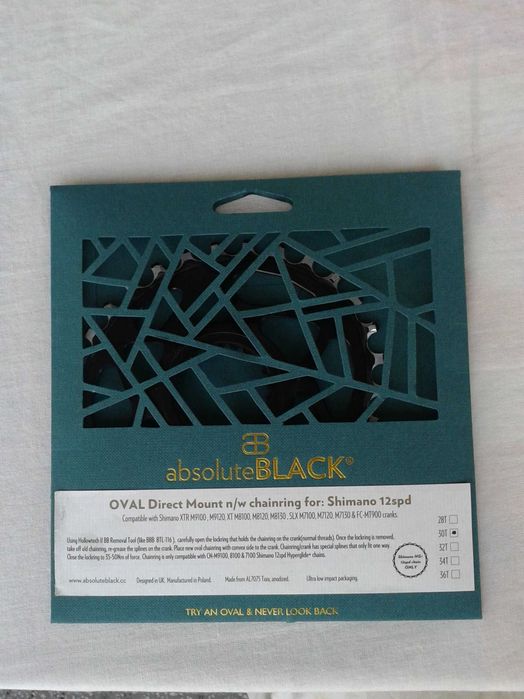 Плоча Chainring AB OVAL XTR-M9100 DM NW BLK 30T Shimano 12spd