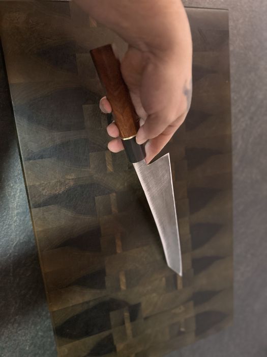 Cutit artizanal de bucatarie - otel inoxidabil 61 HRC , taiș japonez