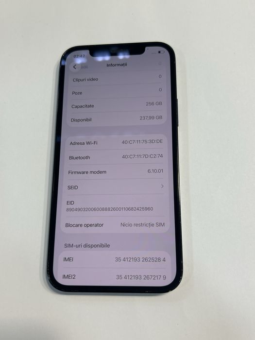 iPhone 12 PRO / 256 GB / 99% Battery