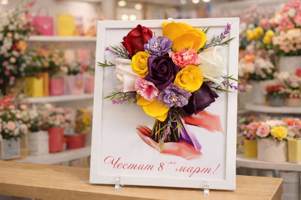 Картина със сапунени рози / подарък 8 март