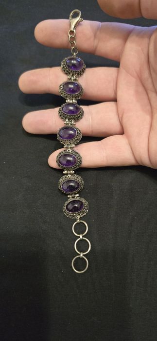 Brățară argint ametist