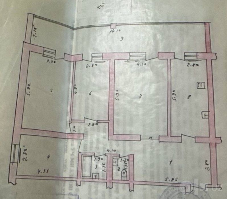 Квартира 4 комнаты 147 м² Ташкент, Узбекистан