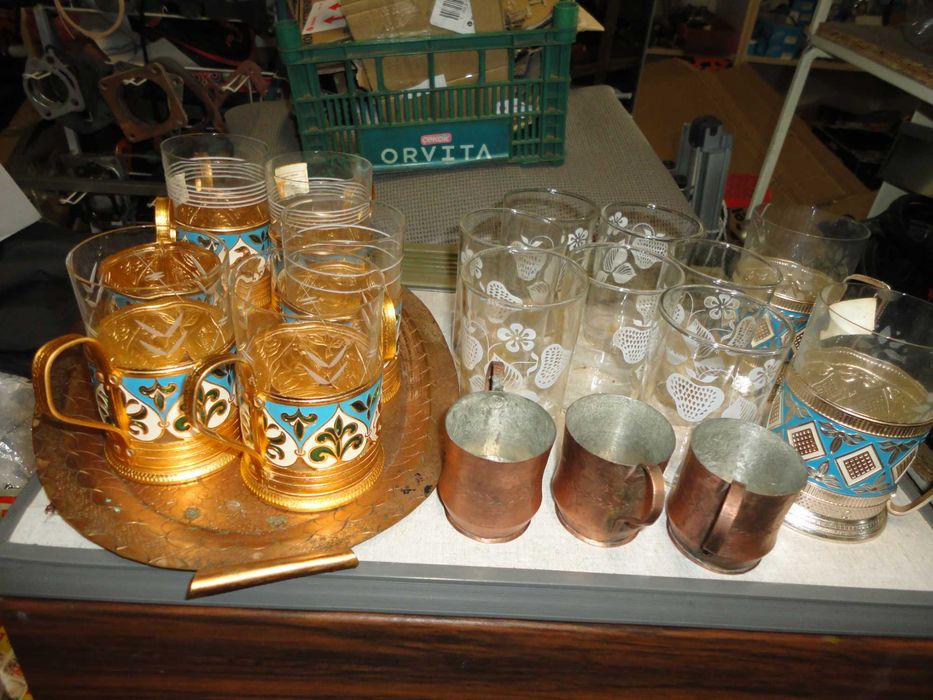 Самовари,стакани,мелничка 1917 г,бакърени сервизи,джезве