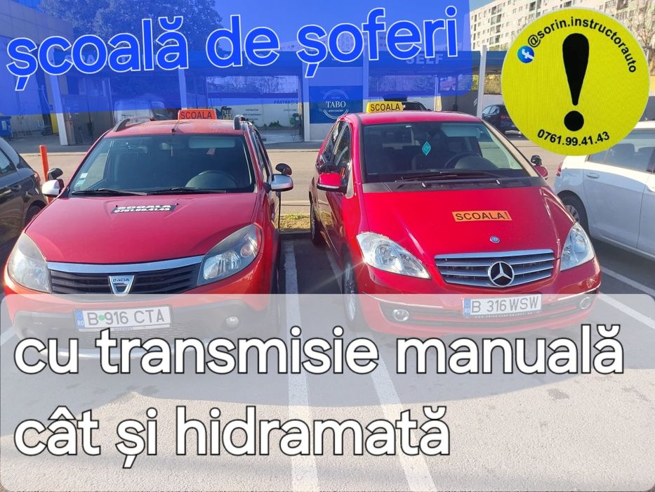 Instructor Auto categ. B pe masina cu transmisie MANUALA si AUTOMATA