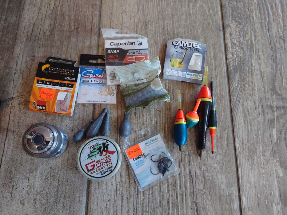 Риболовен комплект Италианска въдица Lineaeffe Carbon и макара Shimano