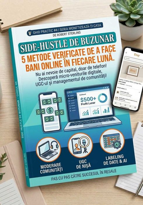 Ghid Side-Hustle: 5 metode de a face bani online (ideal pentru mămici)