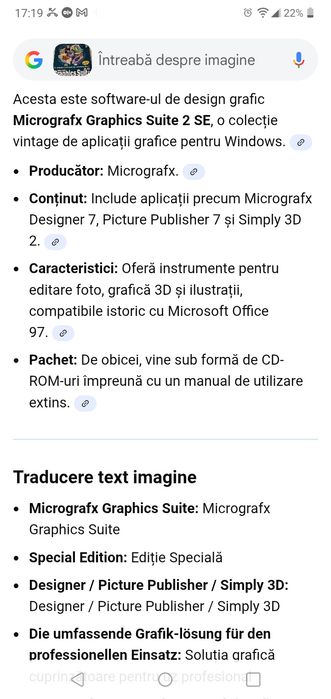 Suită grafică Micrografx 2 multifuncționala Windows 95, 97 Me, XP, NOU