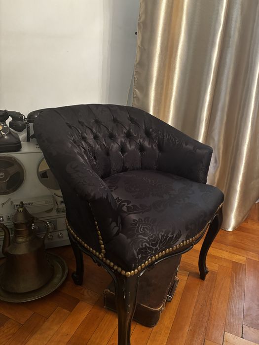 Fotoliu elegant/Jilț, scaun de lemn, masiv