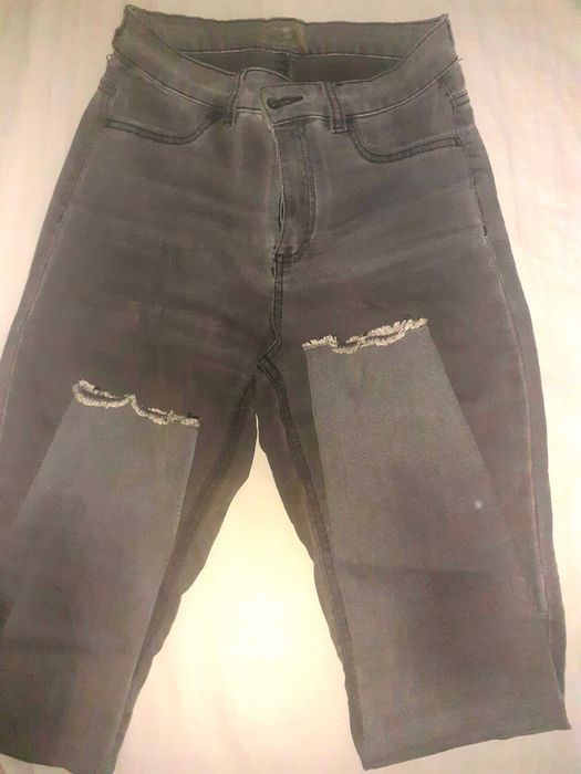 Дамски сиви дънки