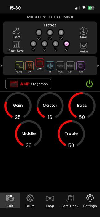 Amplif NUX Mighty 8 BT MKII cu bluetooth & aplicatie mobil
