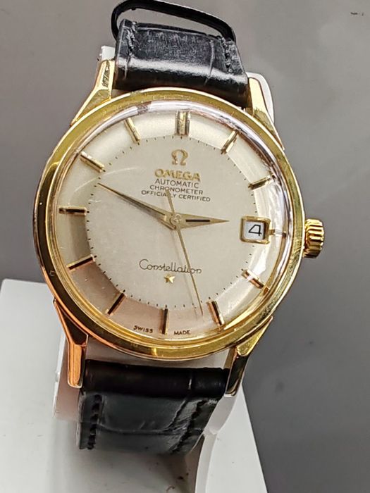 Ceas Omega Constellation Pie Pan Automatic Chronometer Aur 18k Funcționează impecabil!
