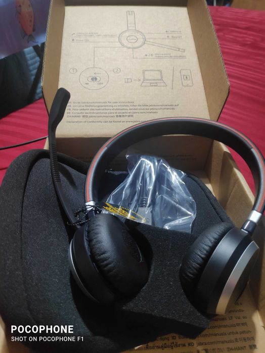 Casti Stereo Jabra Evolve 65 TE MS, Microfon Negru