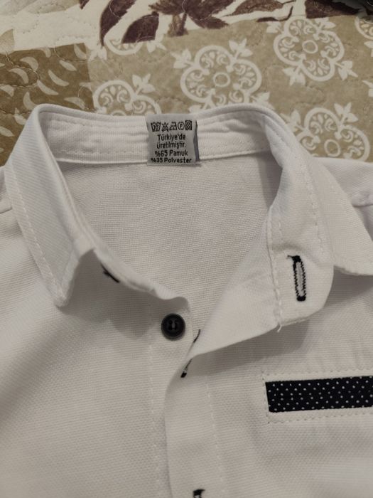 Продам белую рубашку 86