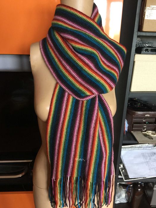 Пъстър шал Gant- агнешка вълна