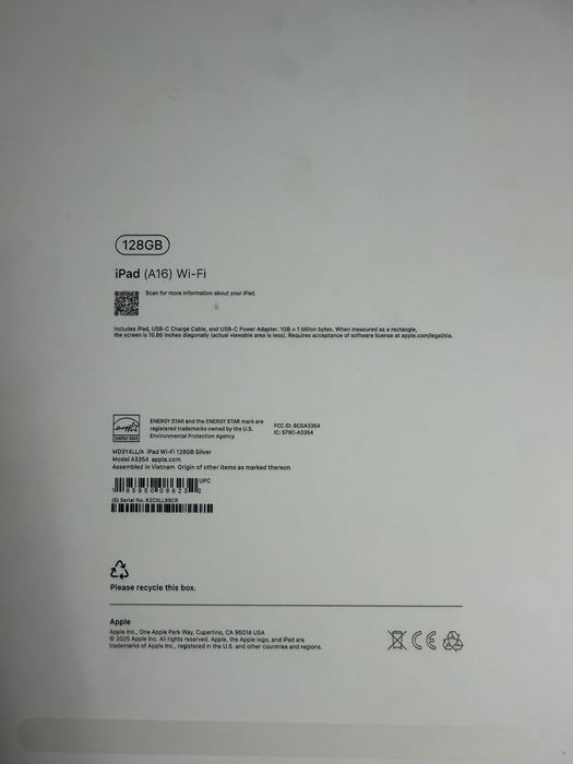 ipad A16 128gb silver
