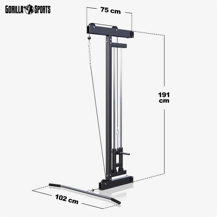 Lat-pulldown cu montare pe perete