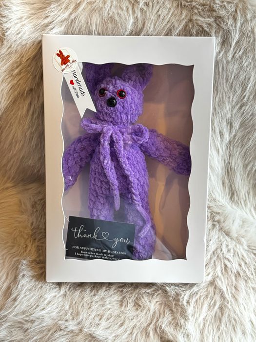 Purple Handcrafted Velvet Teddy