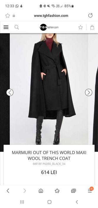 Palton capă Marmuri m38 60% lană