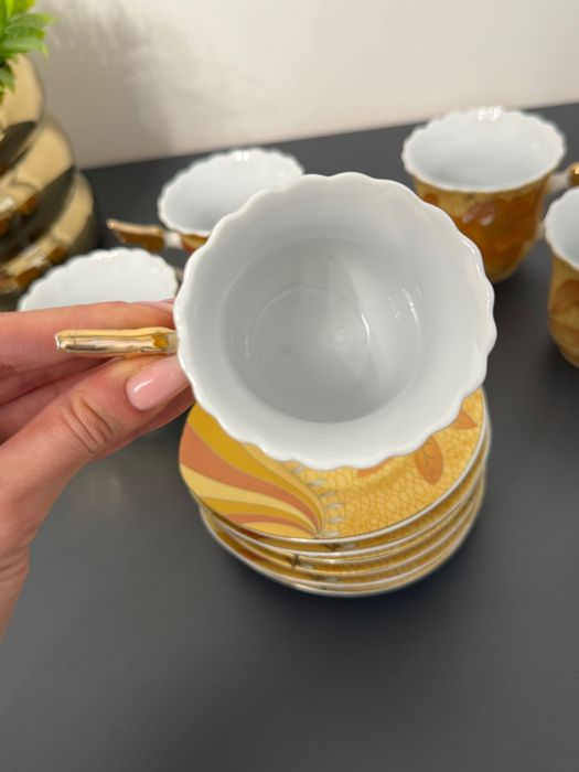 Set 6 cesti si farfurii cafea