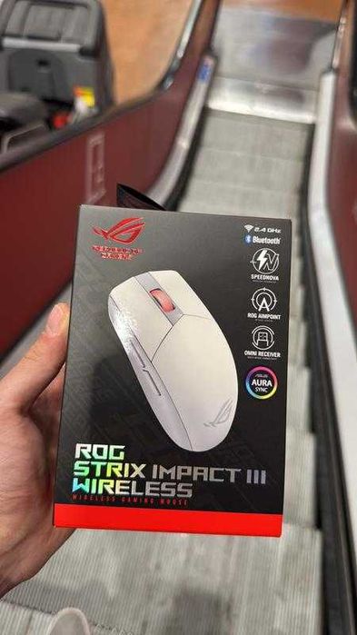 Mouse Wireless Asus Rog Strix Impact III 36k dpi nou Garantie Sigilat