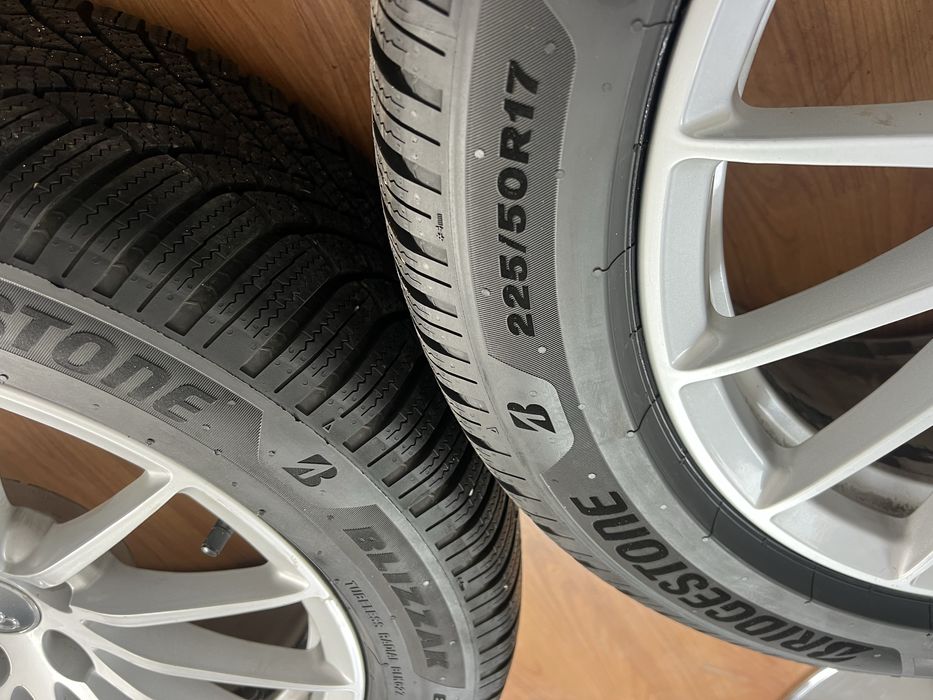 Set Jante Iarna Noi Audi A5 A4 2024 Bridgestone Blizzak 225 50 17