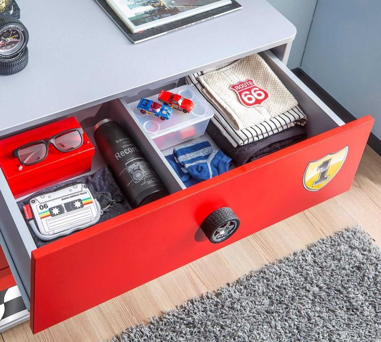 VAND mobila copii KIKA Austria 3piese dulap biblioteca comoda RACE CUP