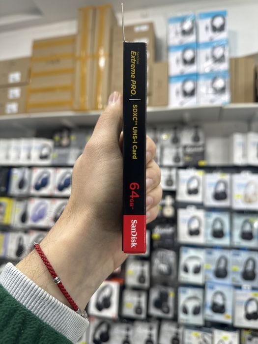 Флешка для фотоаппарата sandisk extreme PRO 64 gb 200 mb/s 170mb/s
