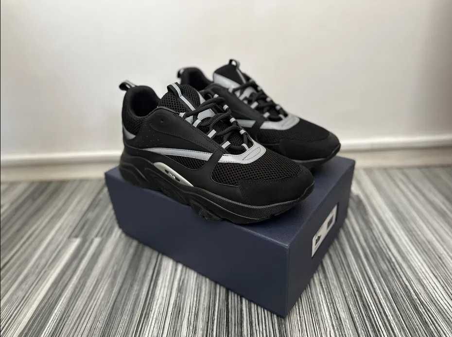 CLASS Ди ор B22 Reflective Black Lux Sneakers 40 41 42 43 44 45 46 черни