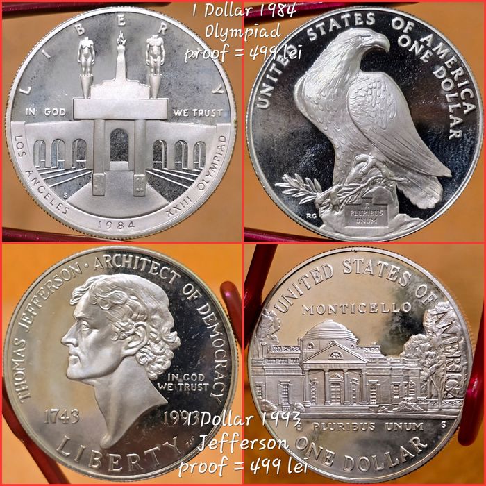 SUA Vechi Morgan Peace Dollar monede argint 90%