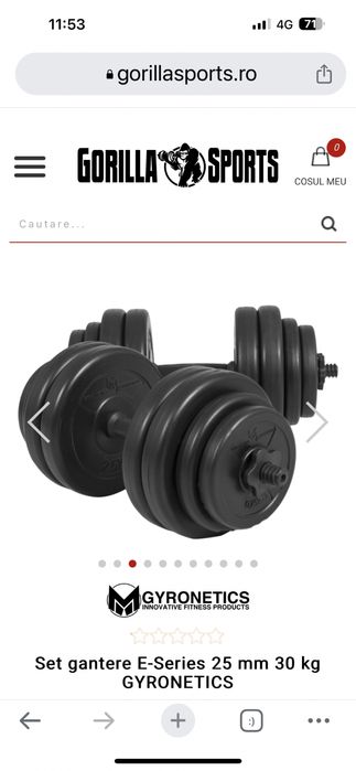 Gantere reglabile noi set 30 kg, 15 kg+15 kg=30 kg