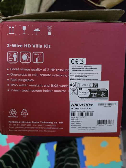 Kit videointerfon IP hikvision