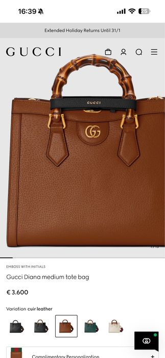 Дамска чанта GUCCI Diana medium tote bag