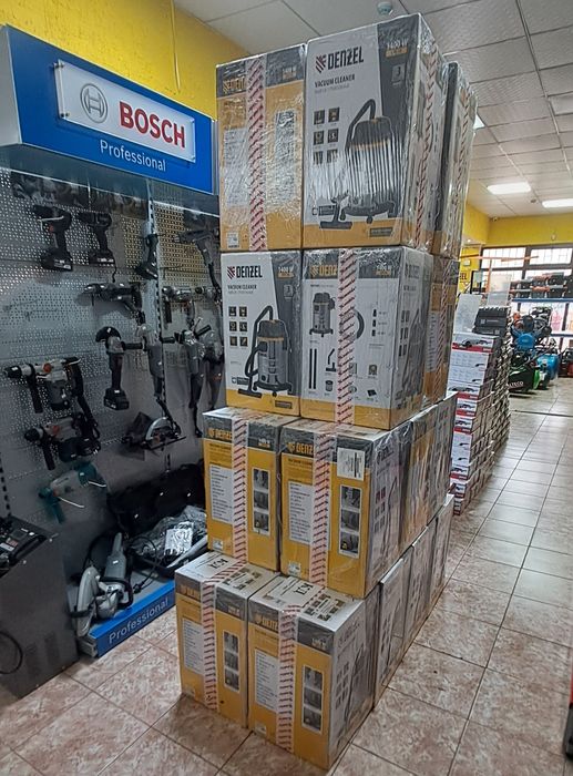 Акция! Строительный пылесос Denzel! Скидка -20%! Бесплатная доставка!