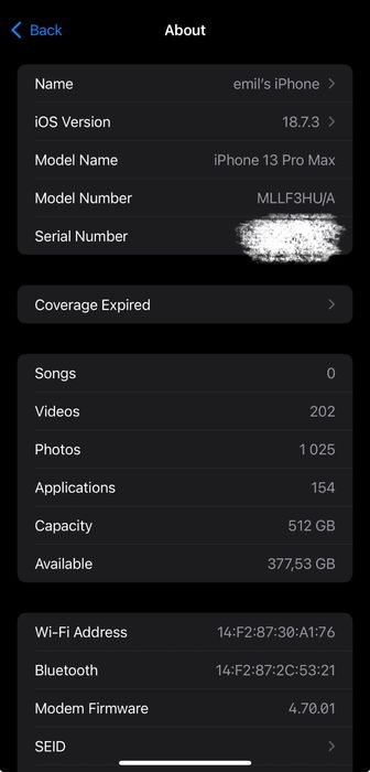 iPhone 13 Pro Max 512 GB Graphite / Бартер