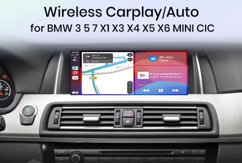 Kit wireless Carplay/Android pt BMW 3,5,7,X1,X3,X4,X5 CIC (2009-2014)