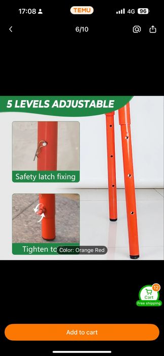 Сгъваема работна платформа / мини скеле – метална конструкция