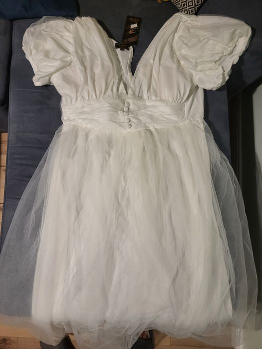 Vand rochie alba tull tutu M-L