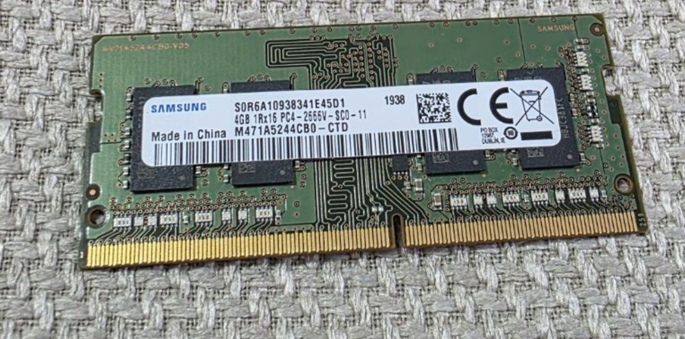 Memorie Ram laptop 4gb ddr4 2666mhz testata