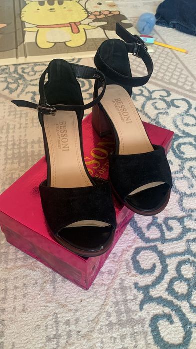 Туфли замшевые каблук