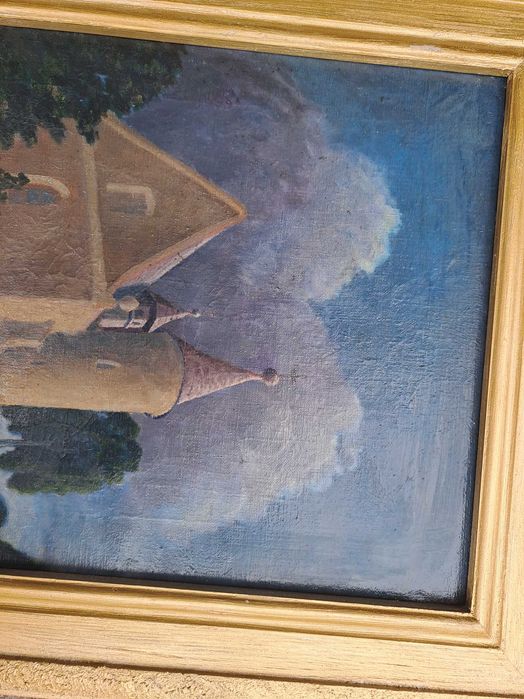 tablou vechi pictura pe panza 70/53 cm