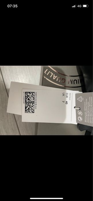 NOU H&M PREMIUM Papuci din piele naturala masura 40, noi cu eticheta