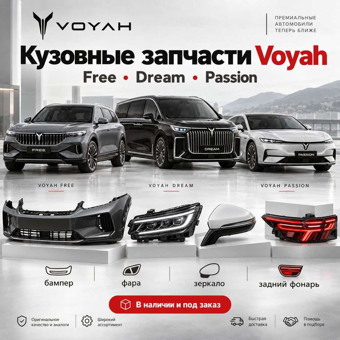 Кузовные запчасти Voyah Free Dream Passion — бампер фара зеркало